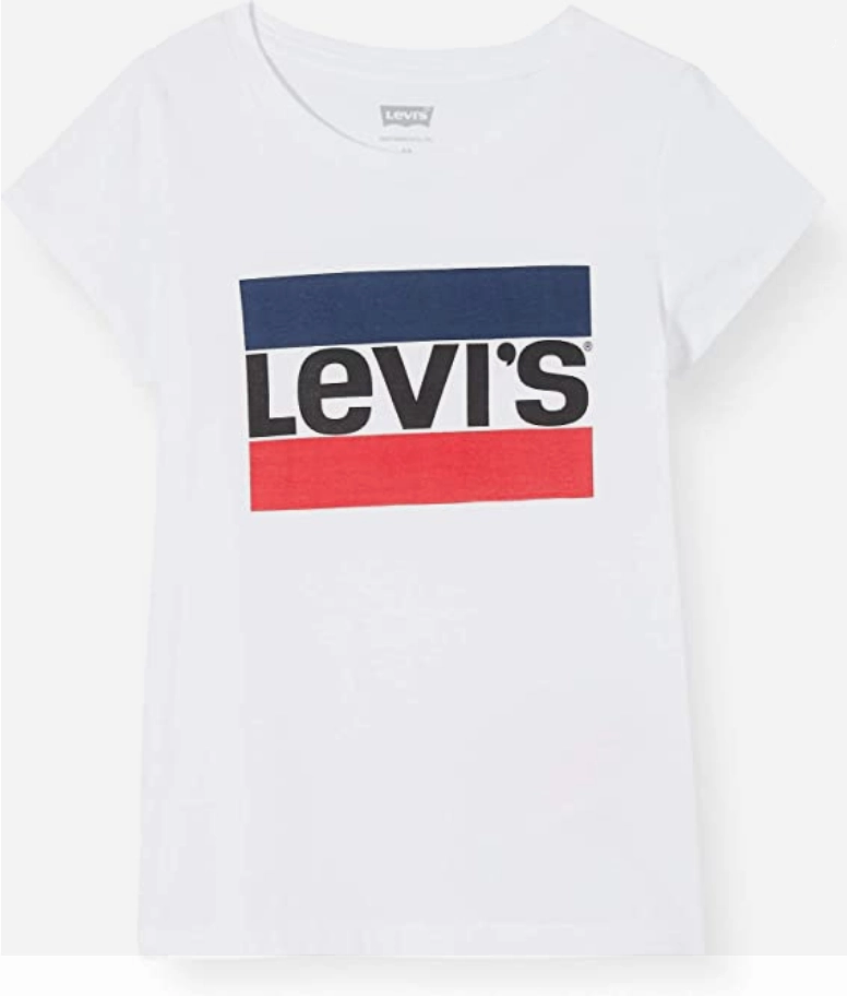 Multi Directional Stretch Comfortable Fit Wear Levis Kid's T-shirt manica corta da ragazzi unisex Logo Tee 3E4900 4E4900 bianco