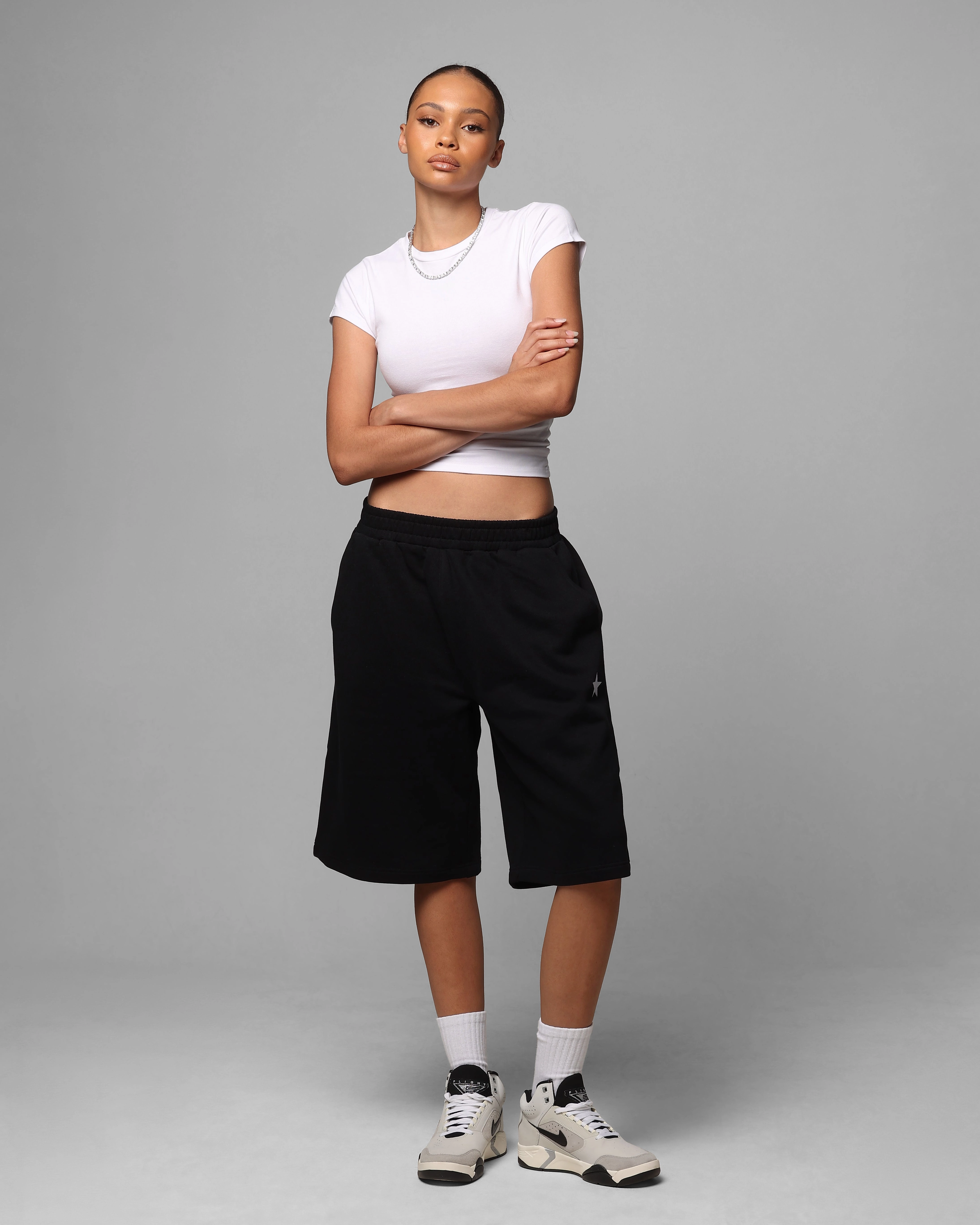Utility Pockets Loiter Premium Essentials Sweat Shorts Black
