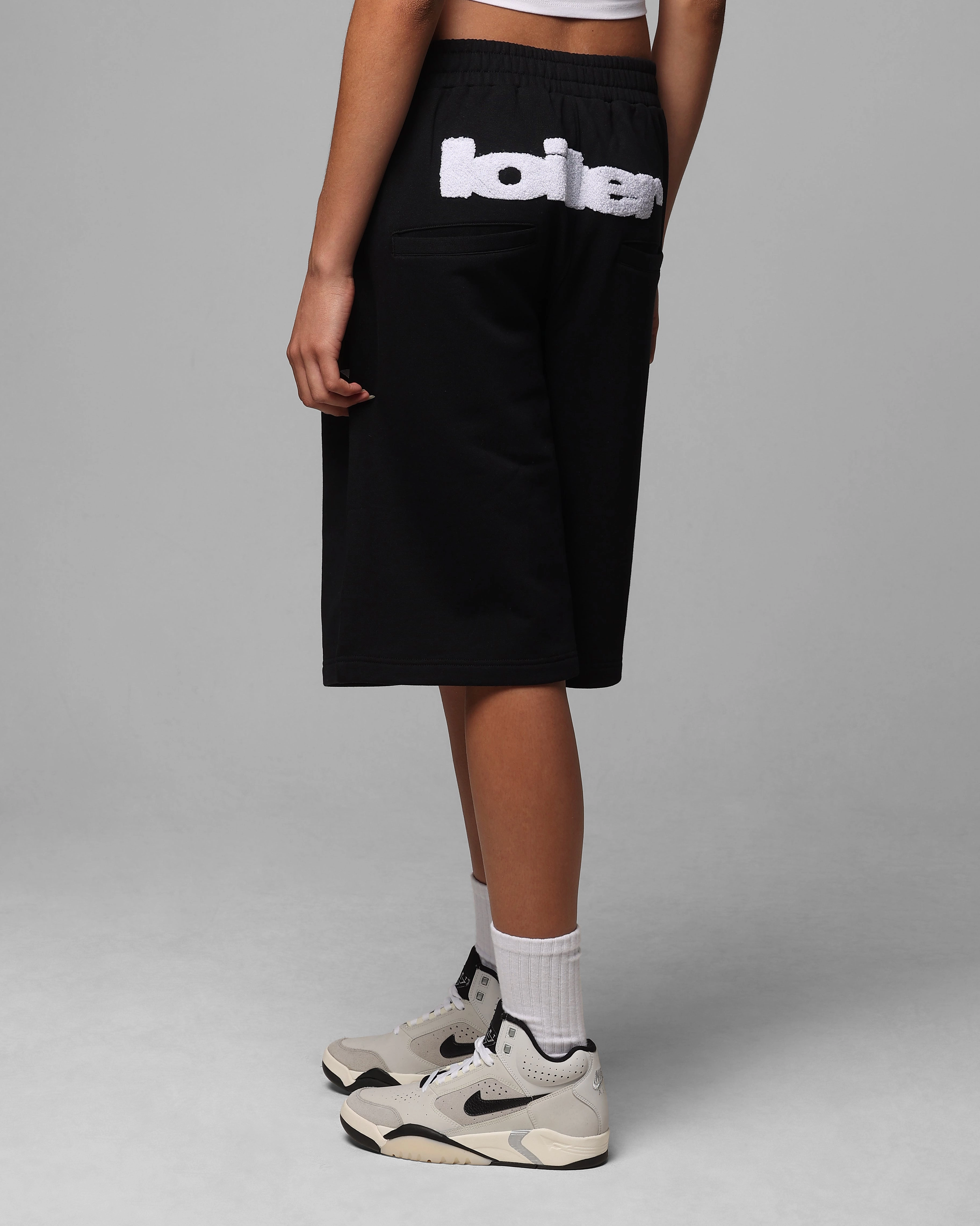 Light wash Durable Fit Loiter Premium Essentials Sweat Shorts Black