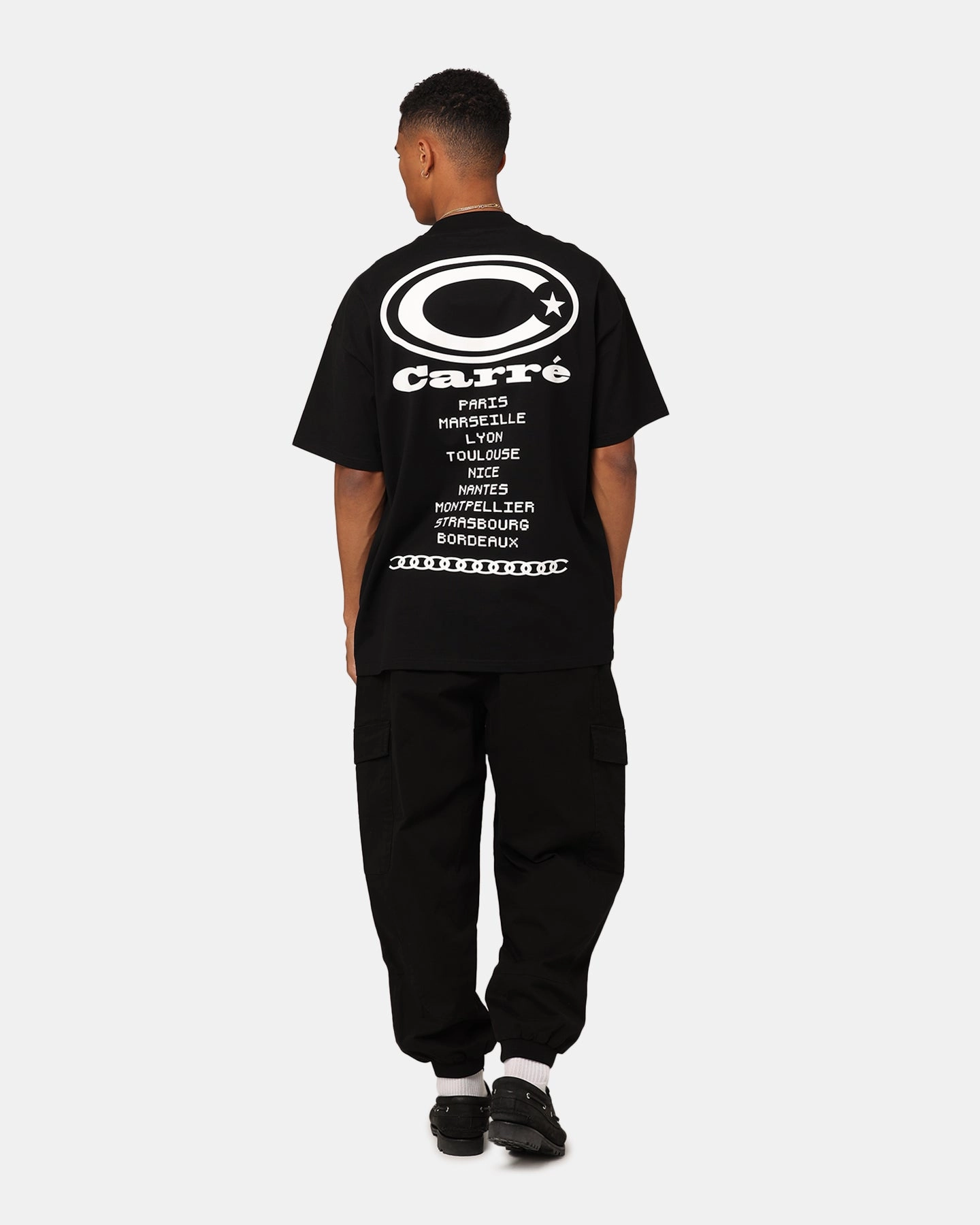 Carre C Star Oversized T-Shirt Black School Uniform