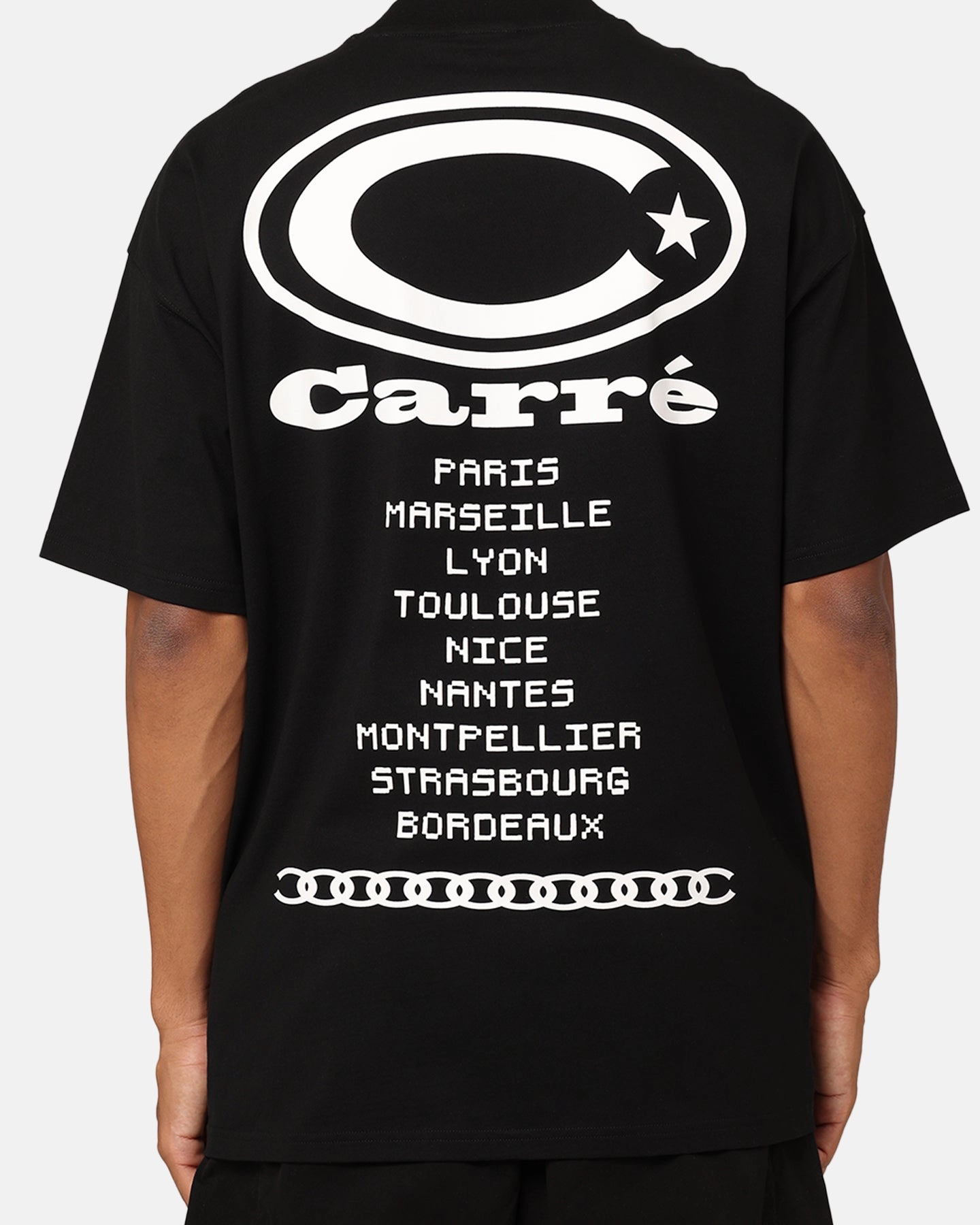 UltraSoftBrushedInterior Carre C Star Oversized T-Shirt Black