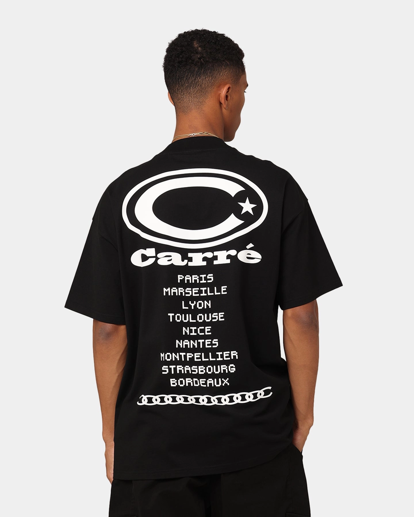 Seasonal Fashion QuickDryTechnology Carre C Star Oversized T-Shirt Black