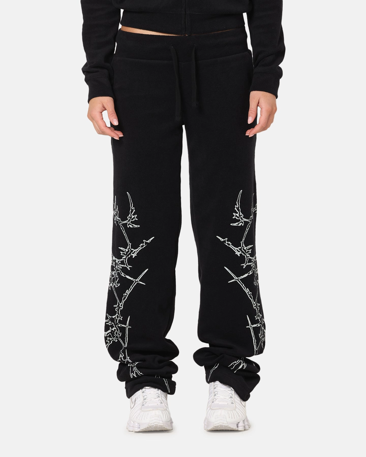 Ed Hardy Women's Raver Trackpants Black soft fit sport chic