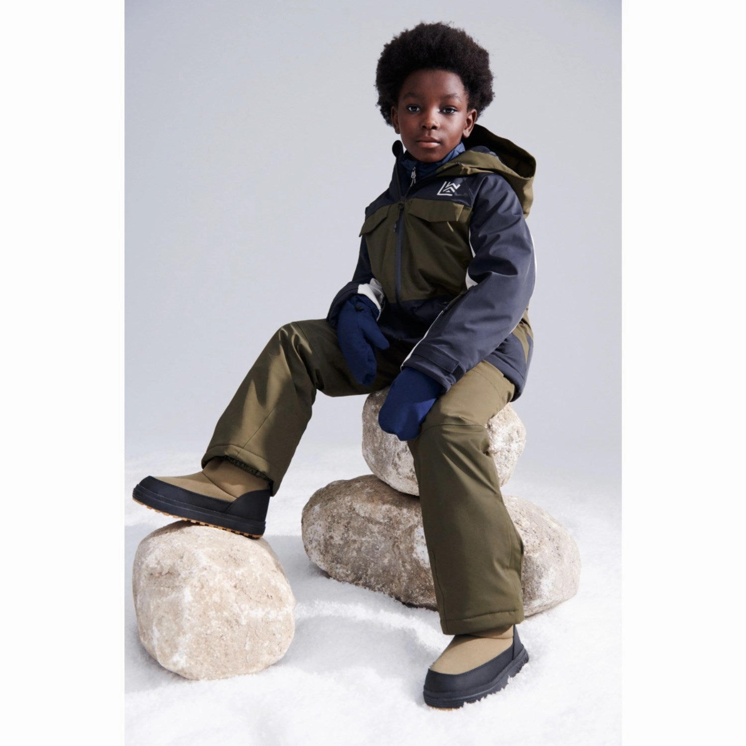 LieWood Black Panther Mix Kalle Snow Jacket Neutral Tones Look Functional Pockets Style