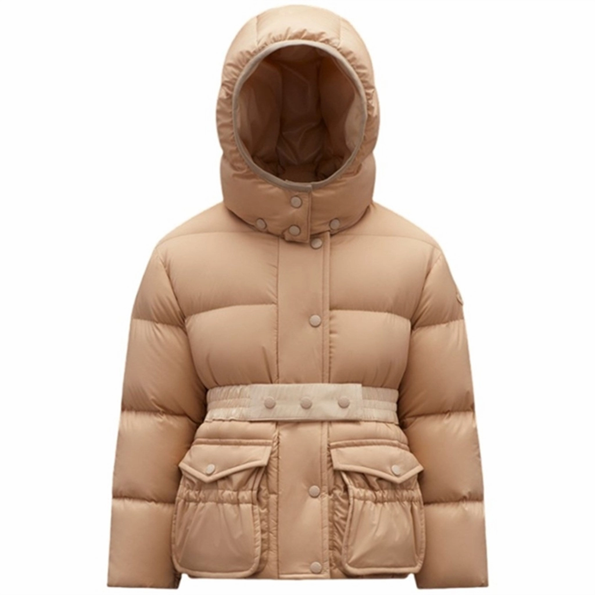 Moncler Careil Giubotto Down Jacket Beige High Collar Options
