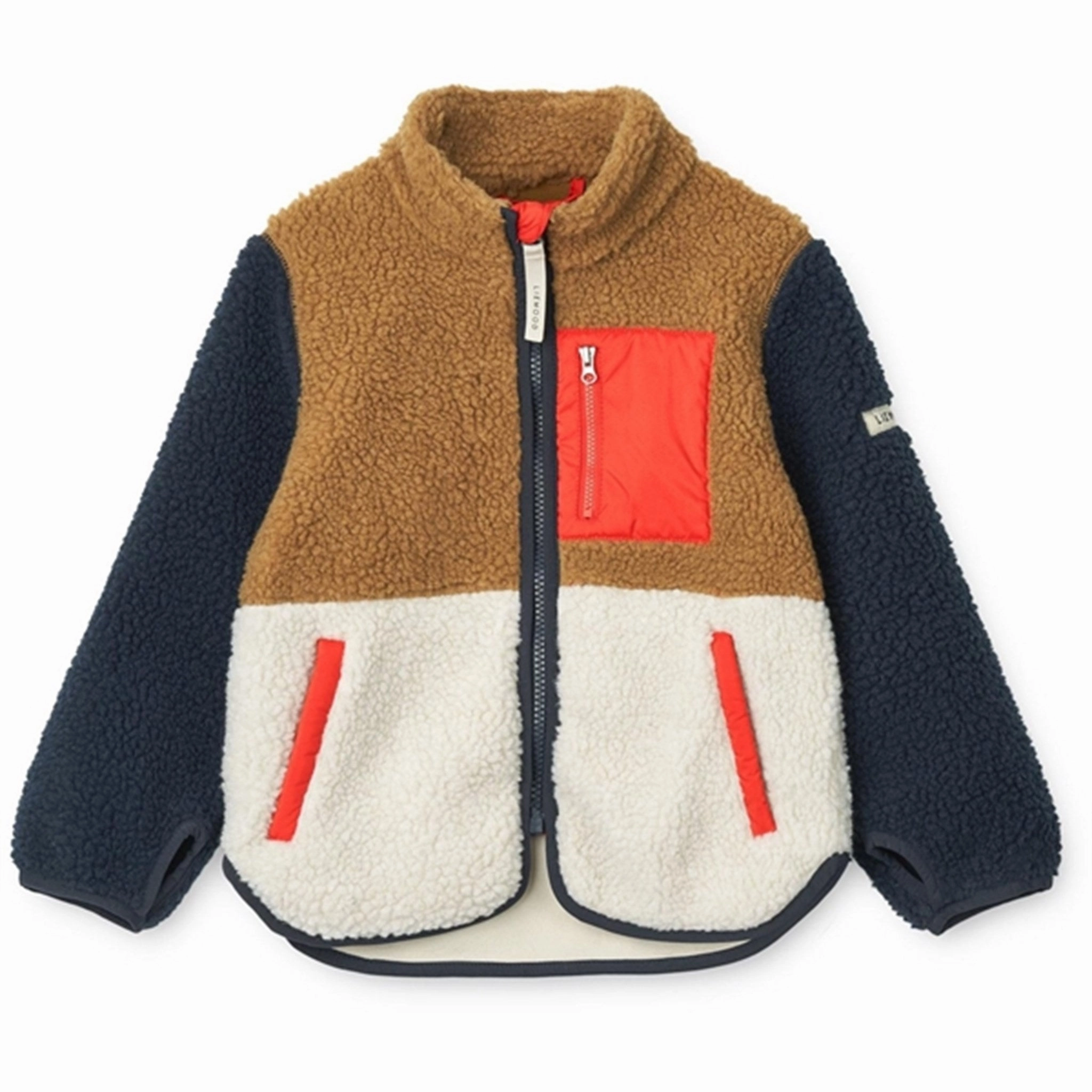 Fleece Inside Liewood Nolan Pile Jacket Midnight Navy Multi Mix
