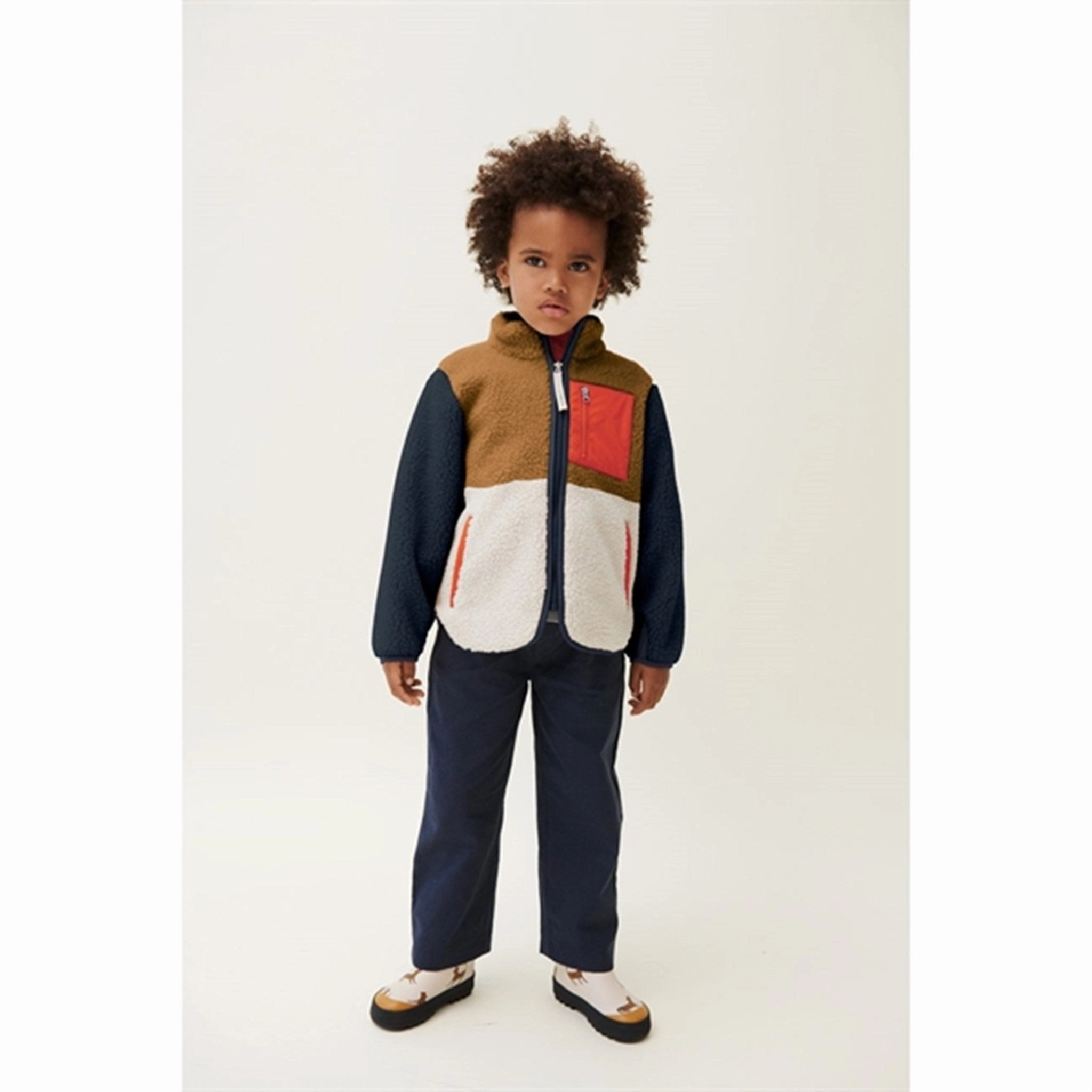 Neutral Fit Design Frictionless Inner Layer Liewood Nolan Pile Jacket Midnight Navy Multi Mix