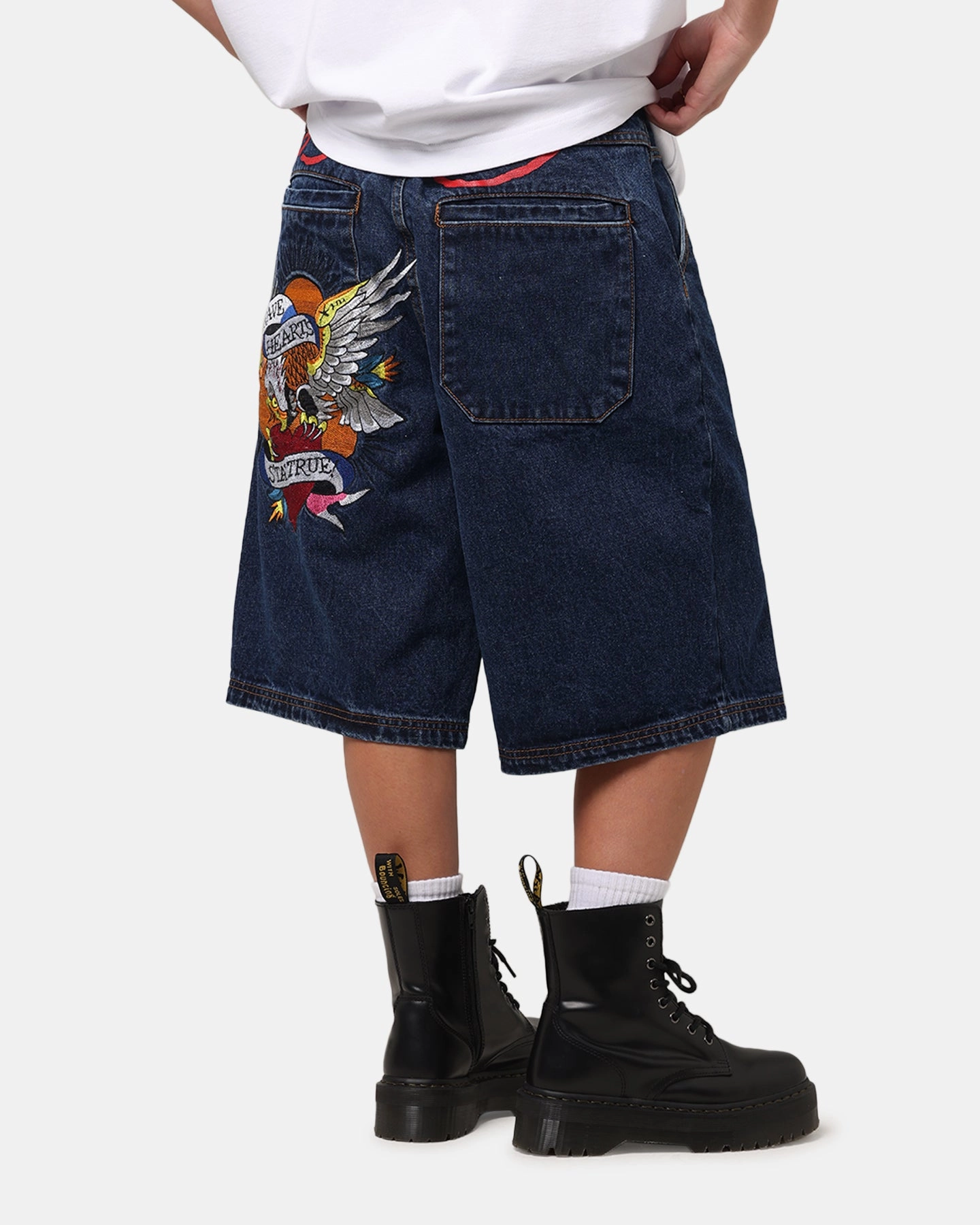 Ed Hardy Brave Hearts Jorts Indigo Chilly Comfort