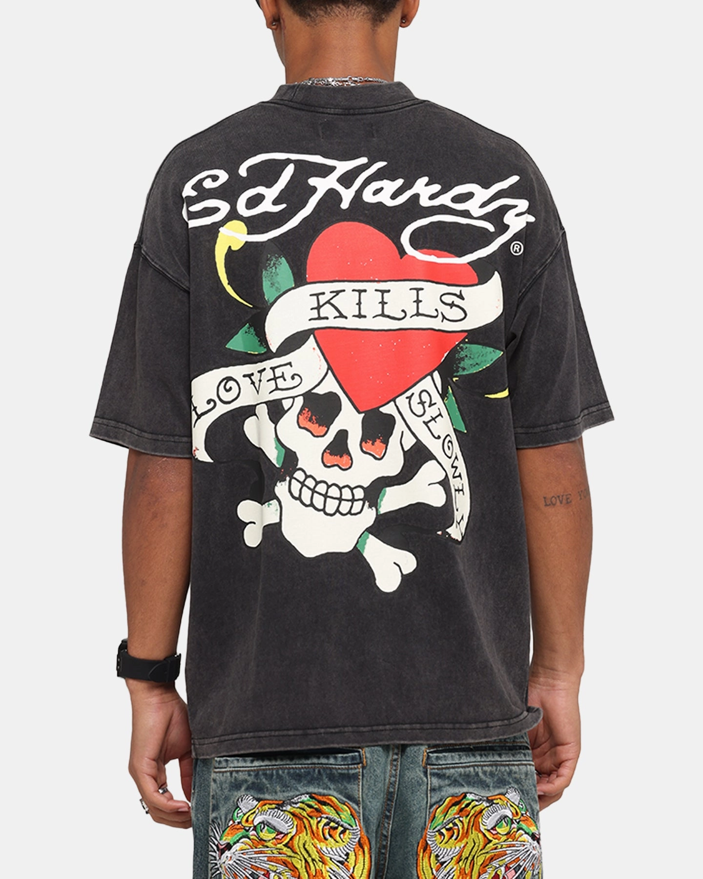Outdoor Leisure Ed Hardy Love Kills Oversized T-Shirt Black