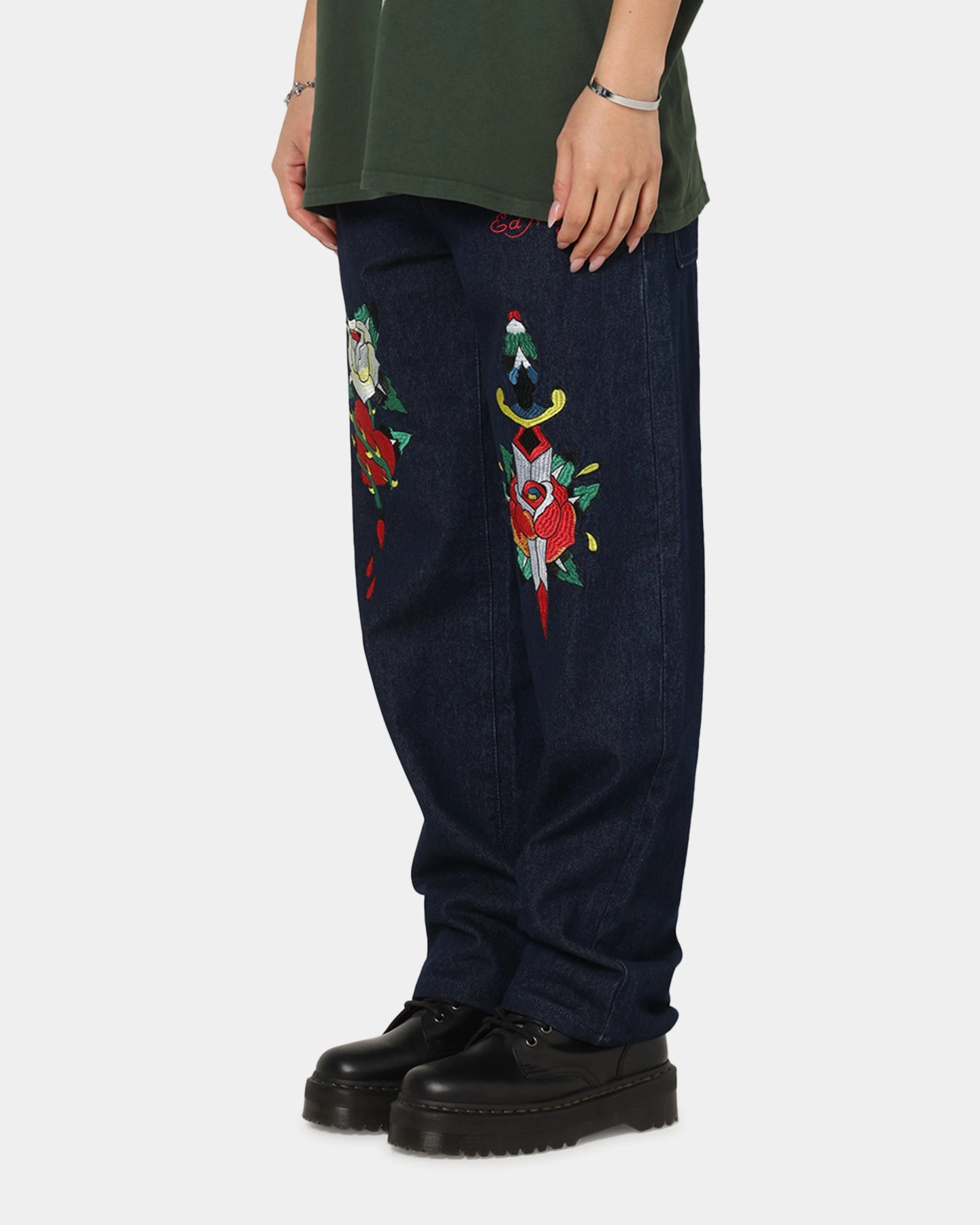 Ed Hardy Once Wounded Jeans Dark Indigo HighRiseWaist