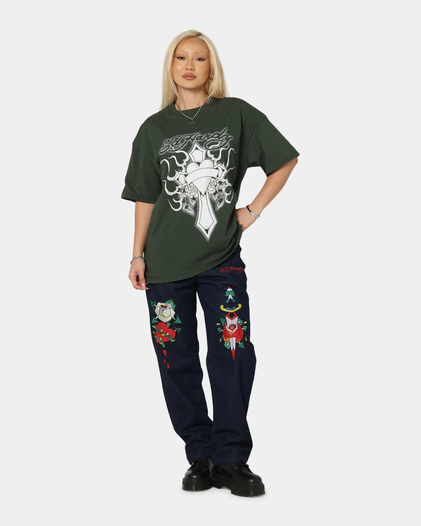 Ed Hardy Once Wounded Jeans Dark Indigo Sleek Appearance Effortless Layer