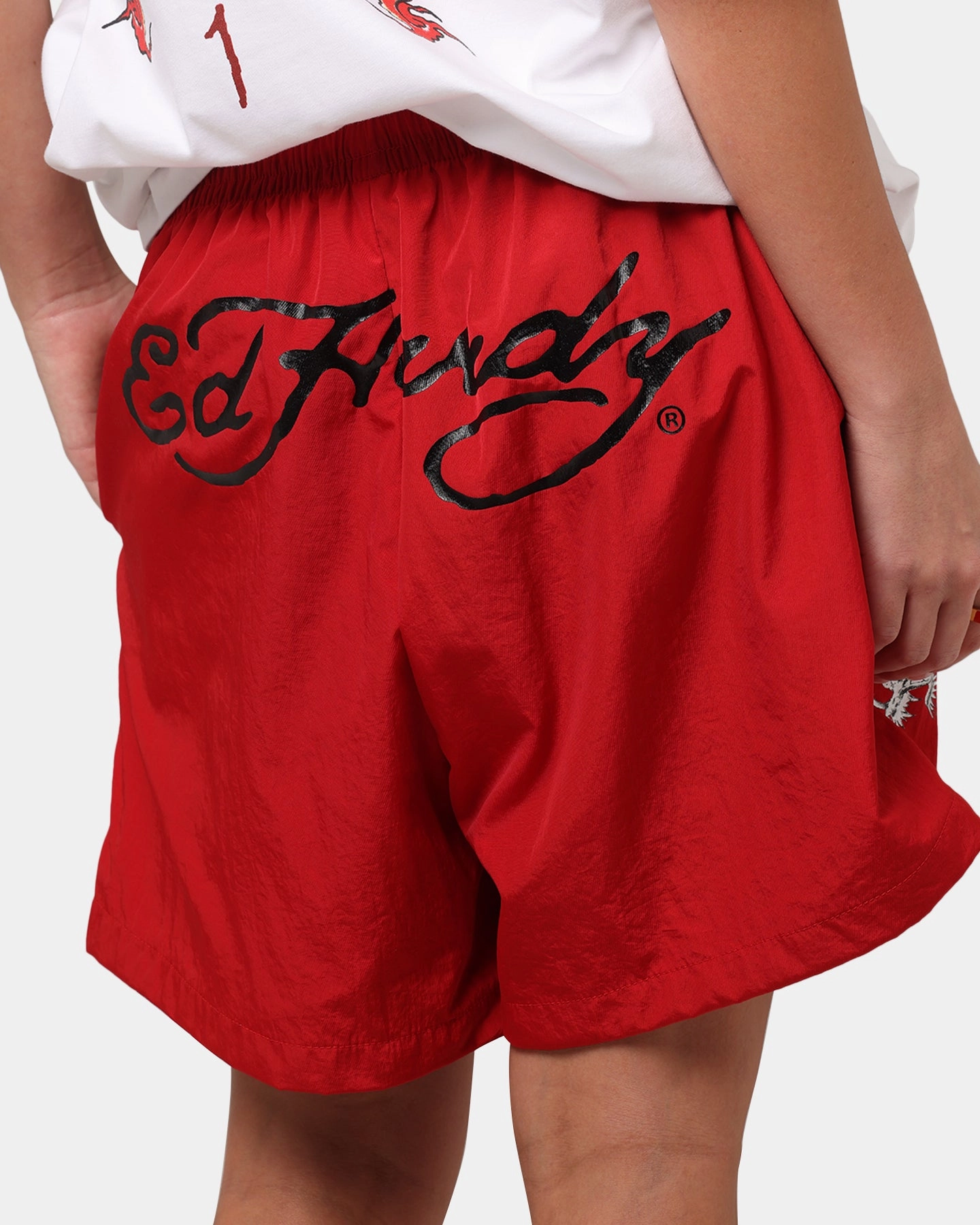Ed Hardy Tribal Dragon Shorts Red All Purpose Wear