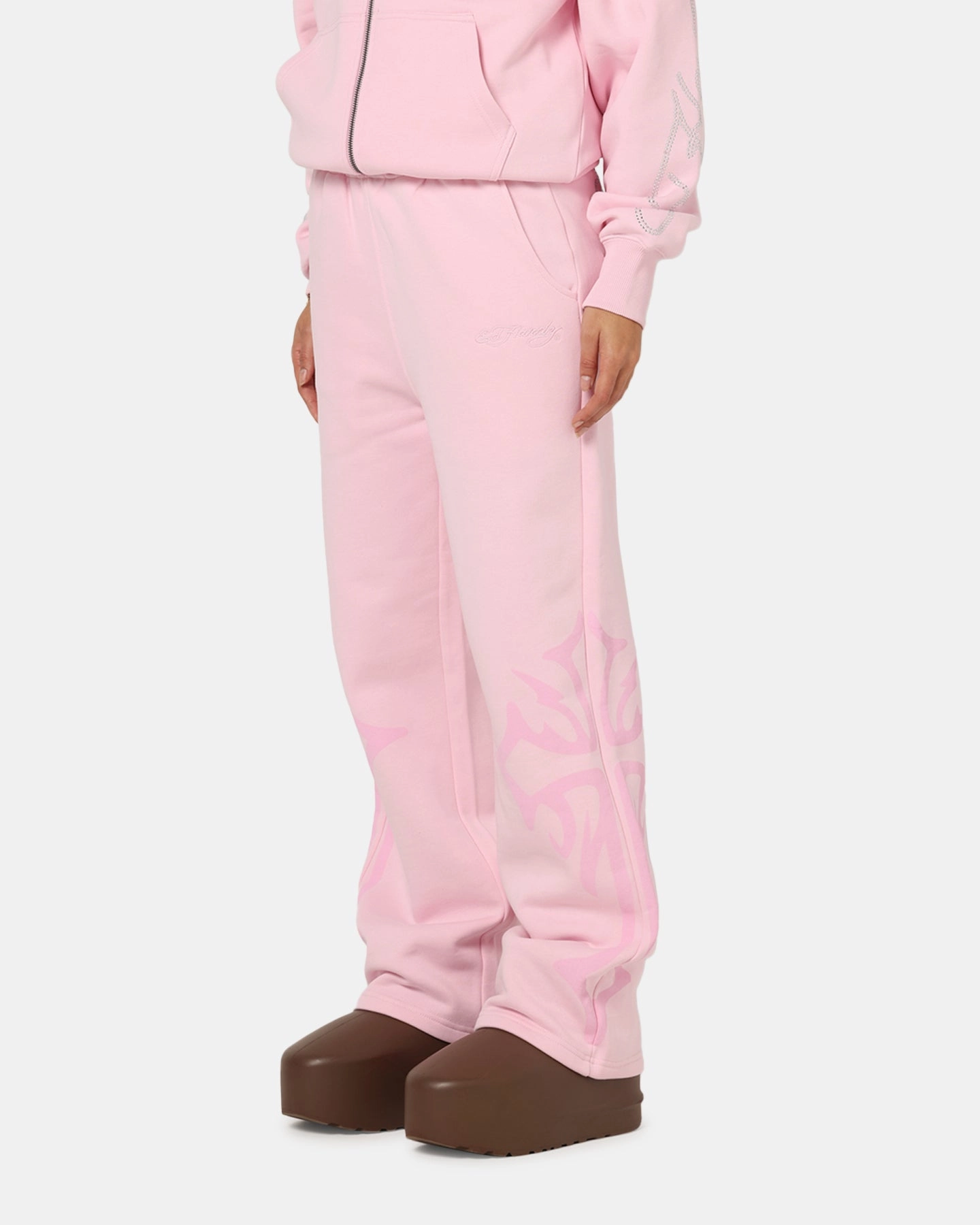 Ed Hardy Trinity Sweatpants Pink Cozy Casual Flattering Style