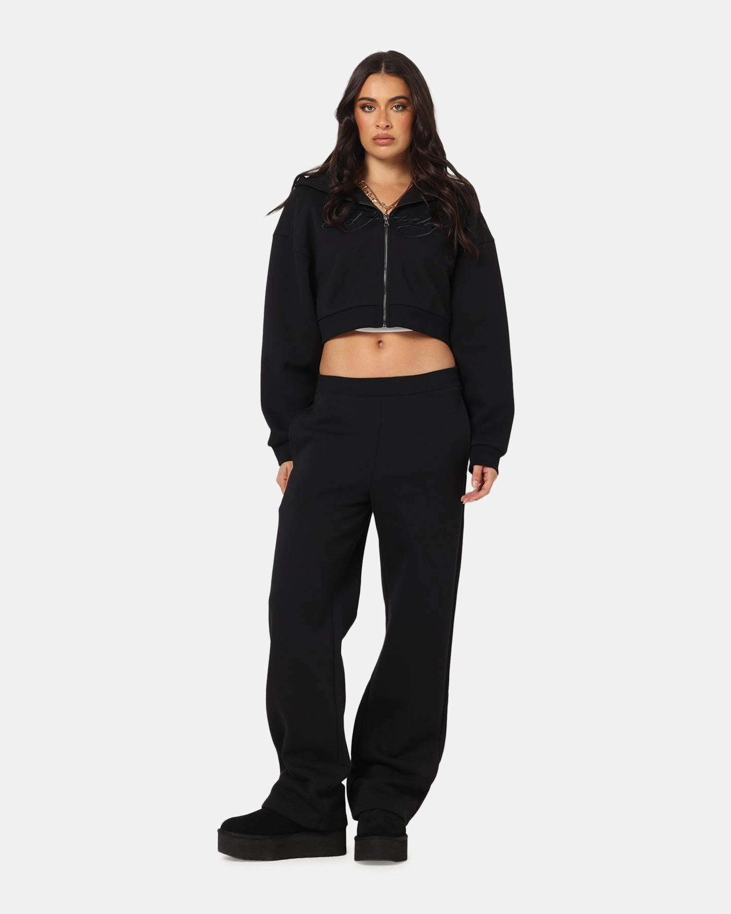 AntiPilling NonIrritatingStitching Ed Hardy Women's Butterfly Effect Trackpants Black