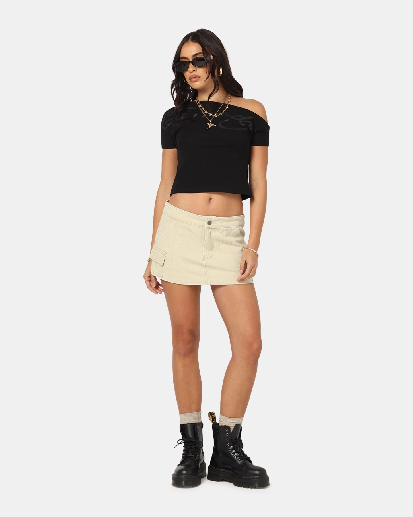Breathable wear Ultimate Wear Ed Hardy Women's Cargo Mini Skirt Stone