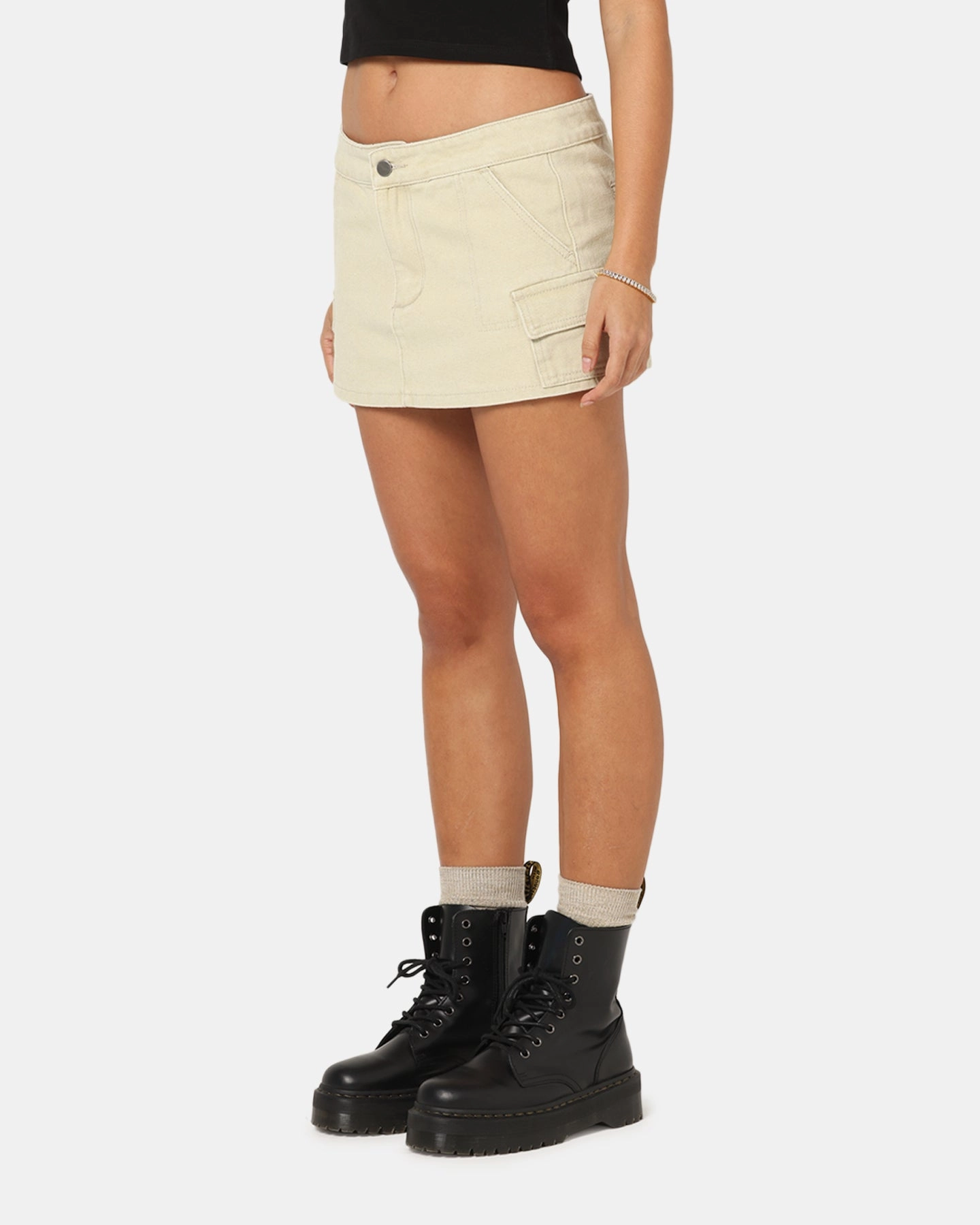 Ed Hardy Women's Cargo Mini Skirt Stone Chilly Day Layers Timeless Layers