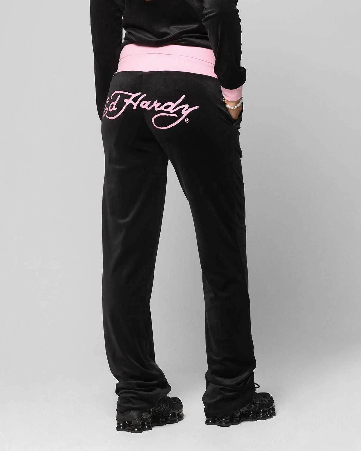 sport chic Ed Hardy Women's Ed Hardy Trackpants Black/Pink