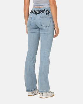 Ed Hardy Women's Low Rise Skinny Jeans Blue Denim Breathable Wear Fit quick dry