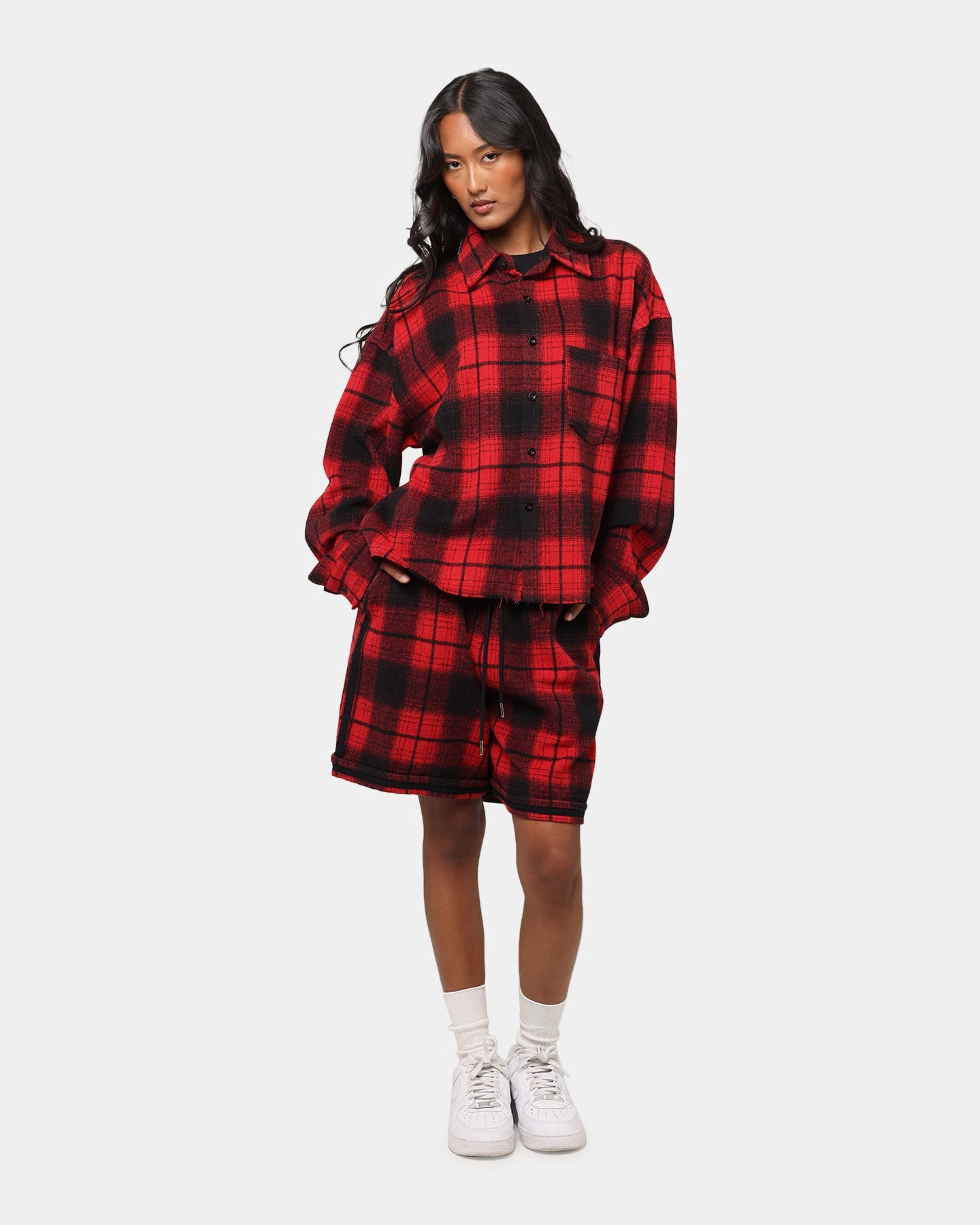 Lightweight Fit XXIII Plaid Ball Shorts Red