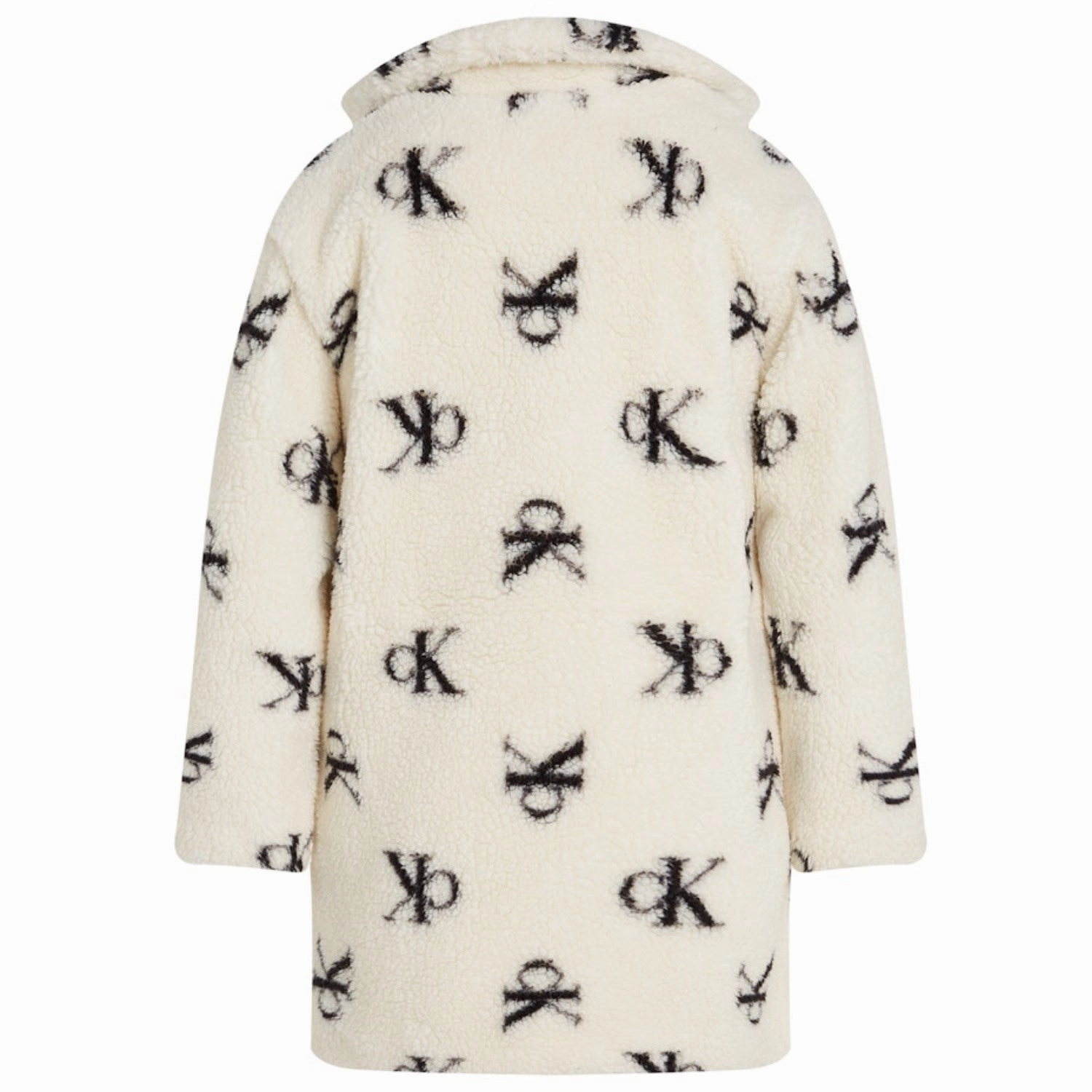 Calvin Klein MonAndram Aop Ivory Teddy Aop Coat Wind Chill Protection Reflective Zippers