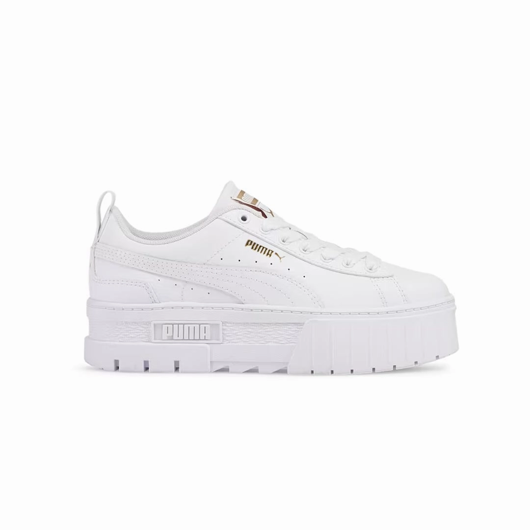 Puma - Kids' (Junior) Mayze Leather Shoes (384527 01) Airflow Channel Tech Recycled Sockliner