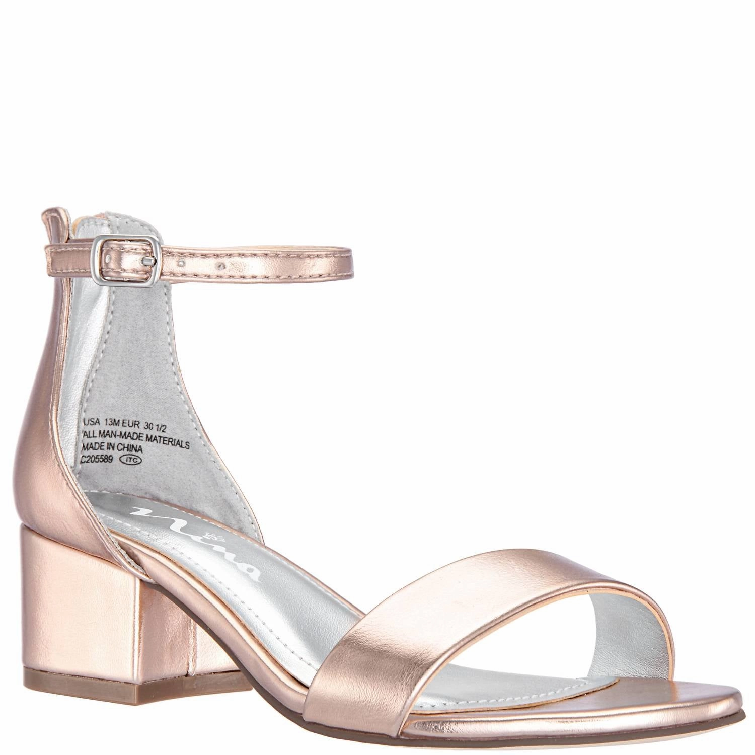 Kid's Hidi Sandals In Rose Gold Contoured Sole