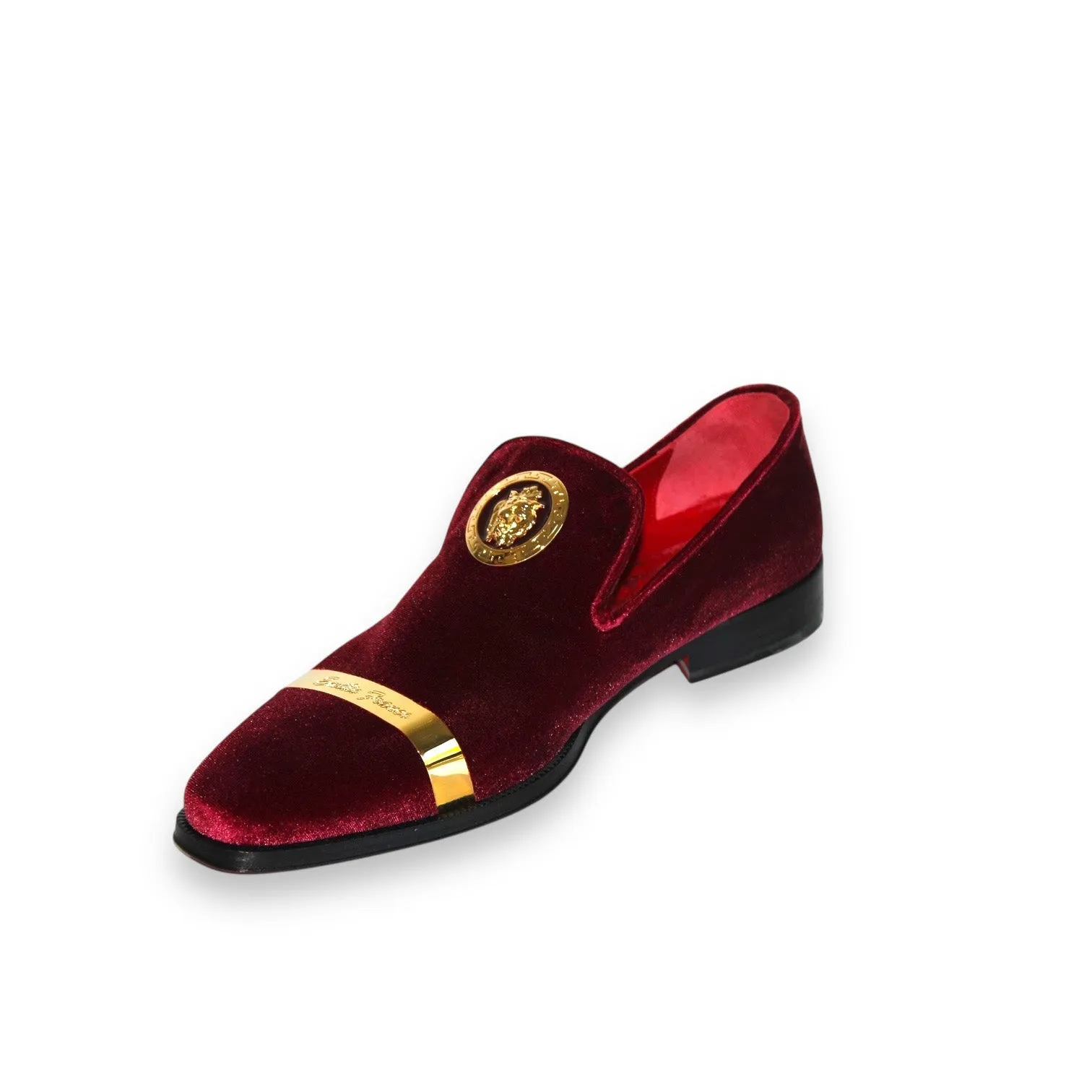 Emilio Franco EF13P Men's Shoes Burgundy Velvet Formal Loafers (EFC1001)