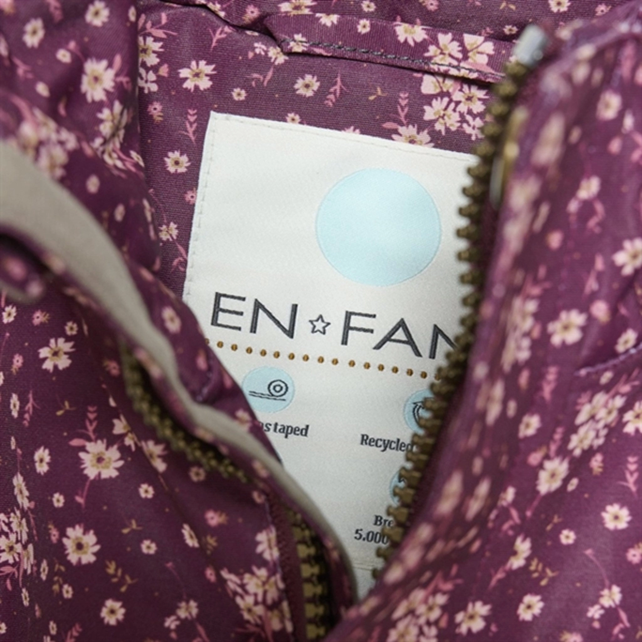 En Fant Jacket AOP Fig Tailored Cut Style Trail To Town