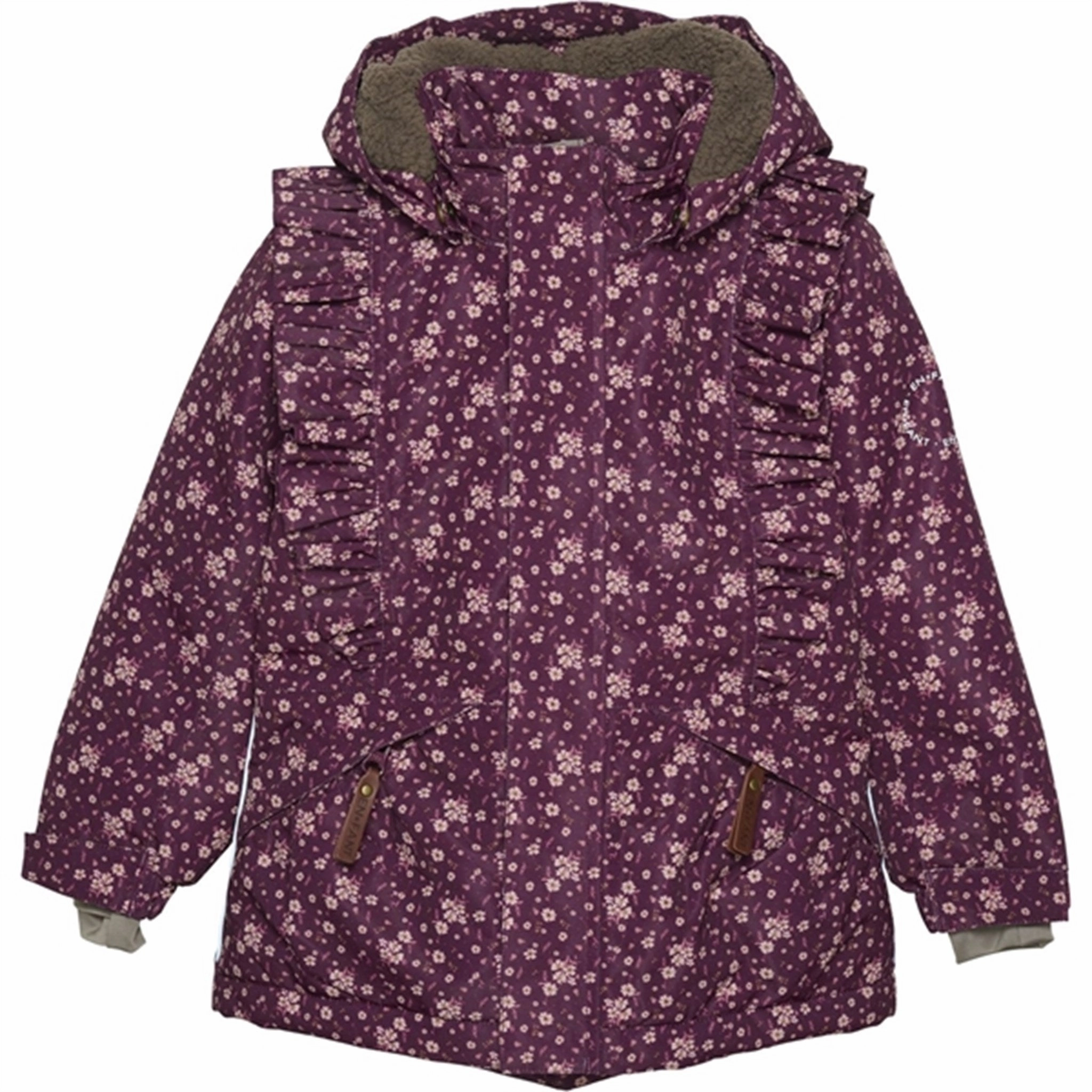 En Fant Jacket AOP Fig Reflective Safety Accents Pre Shrunk Cotton Blend