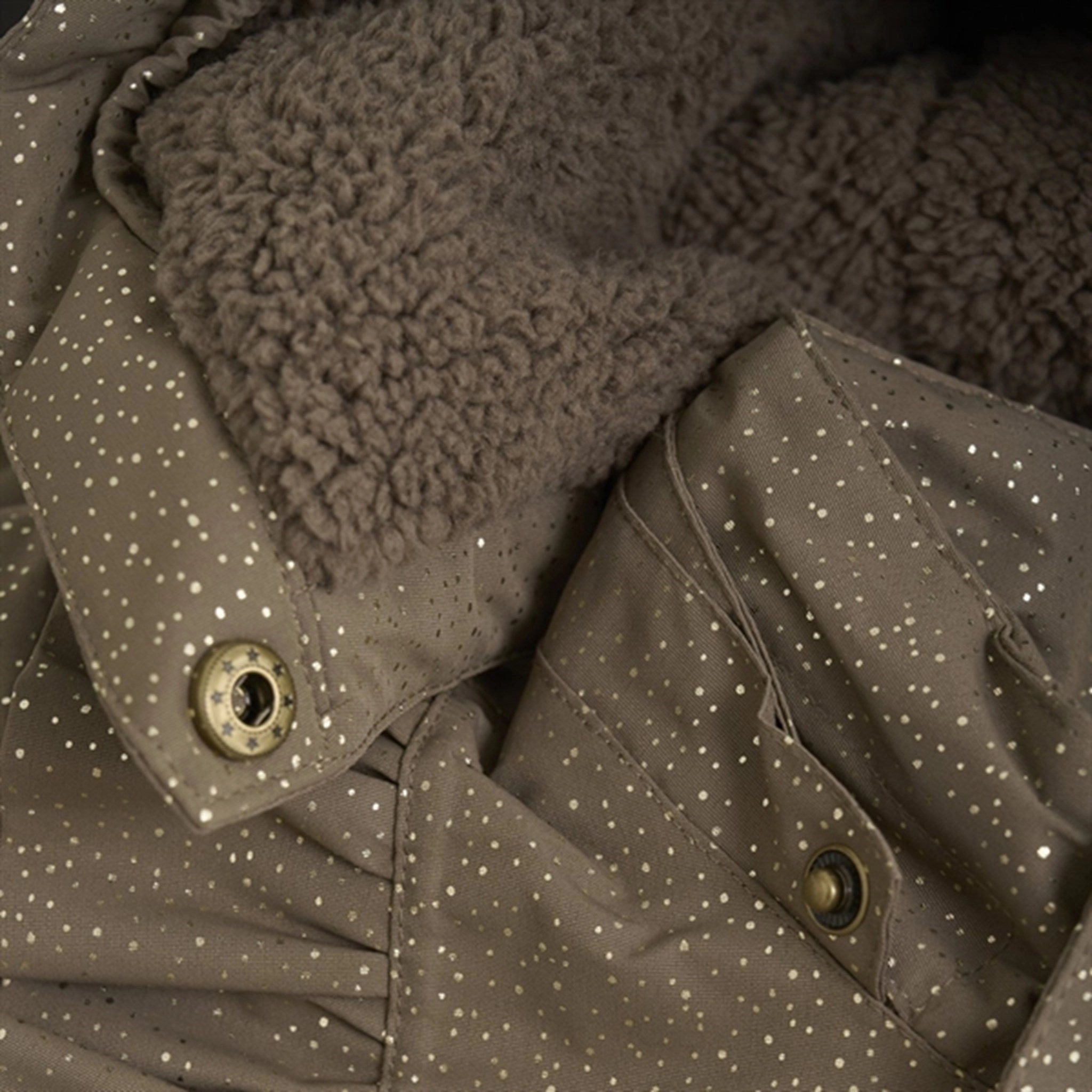 En Fant Jacket Glitter Chocolate Chip Eco Certified Textiles UV Protective