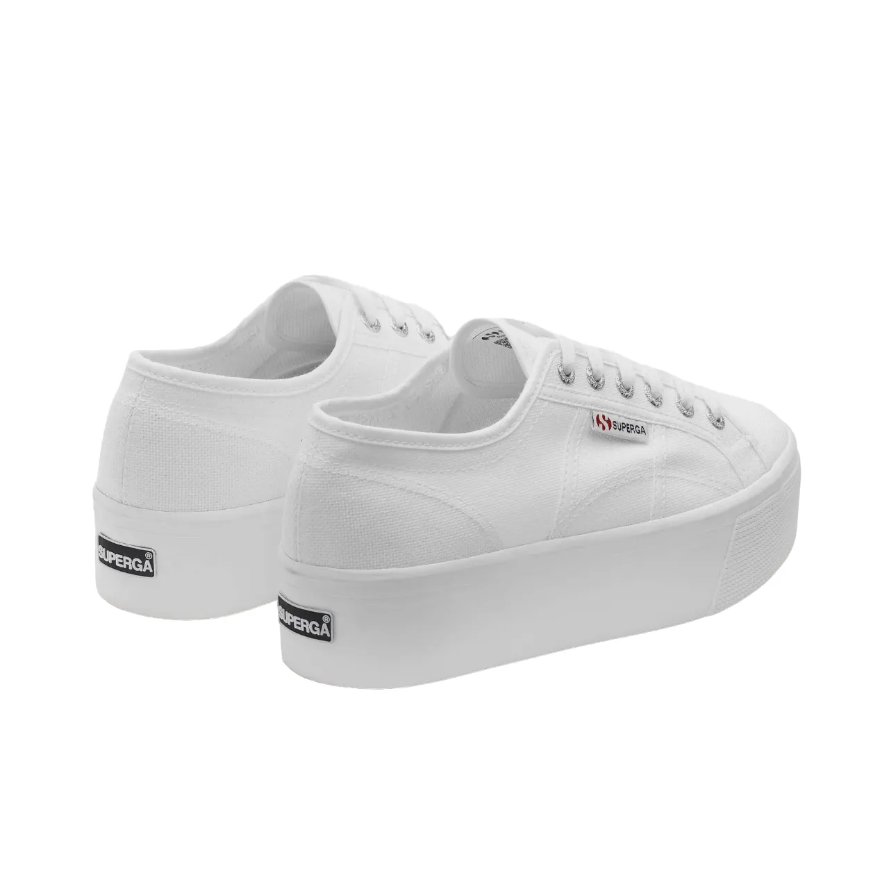 Superga 2790 Bianche Donna S9111LW 901 - Sneakers con Zeppa 4cm Adaptable to different running styles impact - protection - mechanism shoes