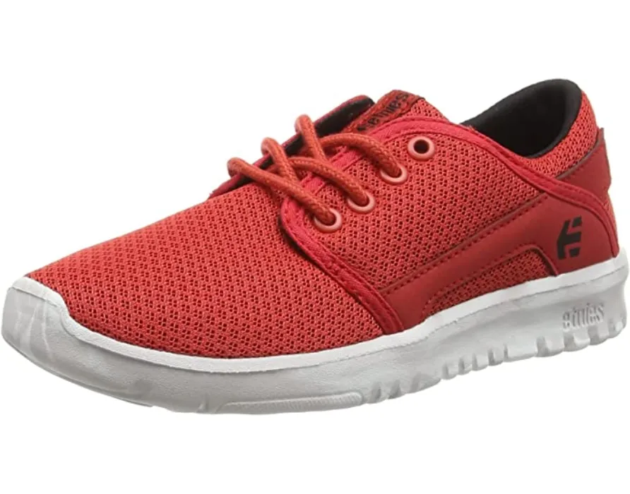 Etnies scarpa sneakers da ragazzo Scout 4301000121 617 rosso Narrow Toe Box running with a watch