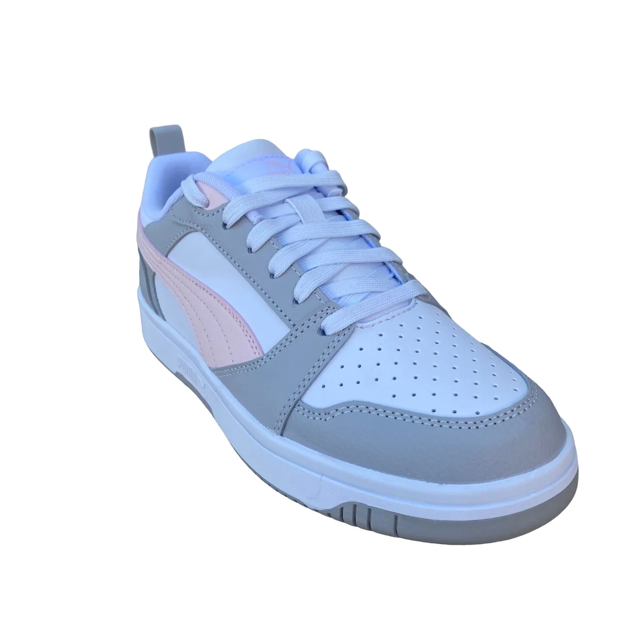 Puma scarpa sneakers da donna Rebound v6 Low 392328 08 bianco-rosa-grigio Temperature Regulating Dry Weather Running