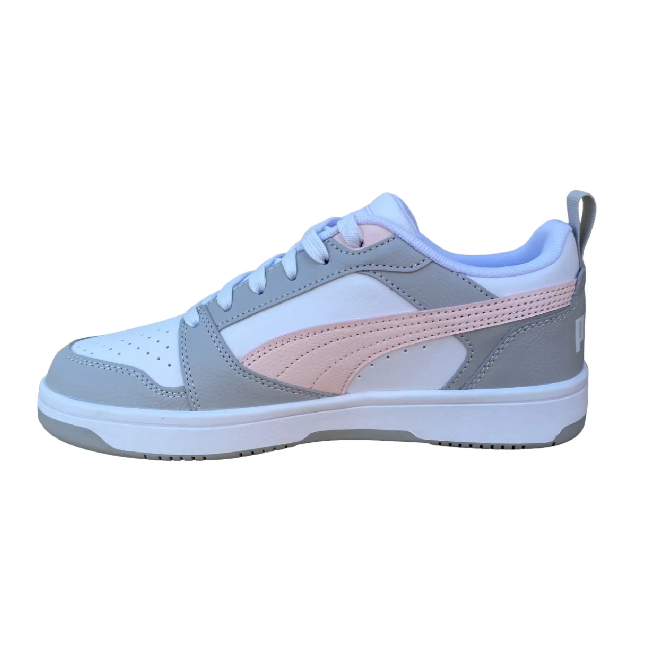 Puma scarpa sneakers da donna Rebound v6 Low 392328 08 bianco-rosa-grigio hill running