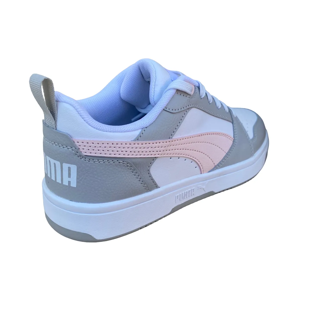 Puma scarpa sneakers da donna Rebound v6 Low 392328 08 bianco-rosa-grigio Smooth Ride Fit