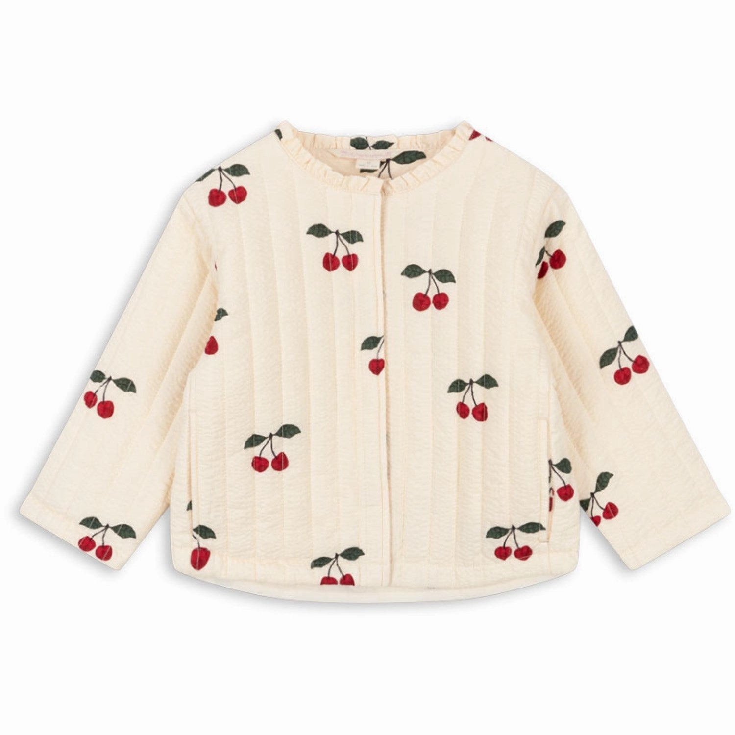 Soft Interior Brushing Slim Silhouette Konges Sl?jd Ma Grande Cerise Lunella Quilted Jacket Gots