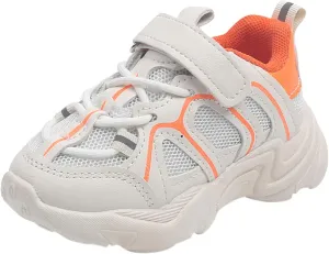 EnJoCho Boys Sneakers Running Shoes Girls Mesh Fitness Shoe Lightweight Outdoor Sports Athletic Tennis (Beige#fgh, 2-2.5Years)