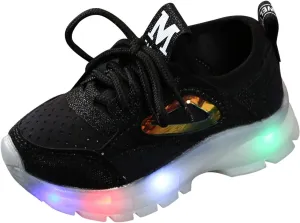 EnJoCho Children Baby Girls Boys Breathable Light Up Shoes Mesh Led Luminous Sport Run Sneakers Shoes for Kids