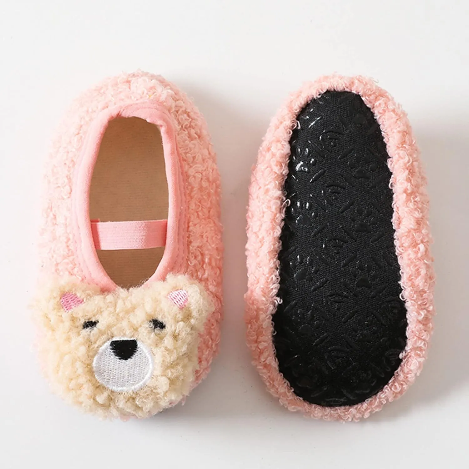 EnJoCho Children Running Shoes Boys Girls Cartoon Character Pattern Warm Toddler Shoes Indoor Floor Socks Non Slip Fashion
