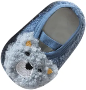 EnJoCho Children Running Shoes Boys Girls Cartoon Character Pattern Warm Toddler Shoes Indoor Floor Socks Non Slip Fashion