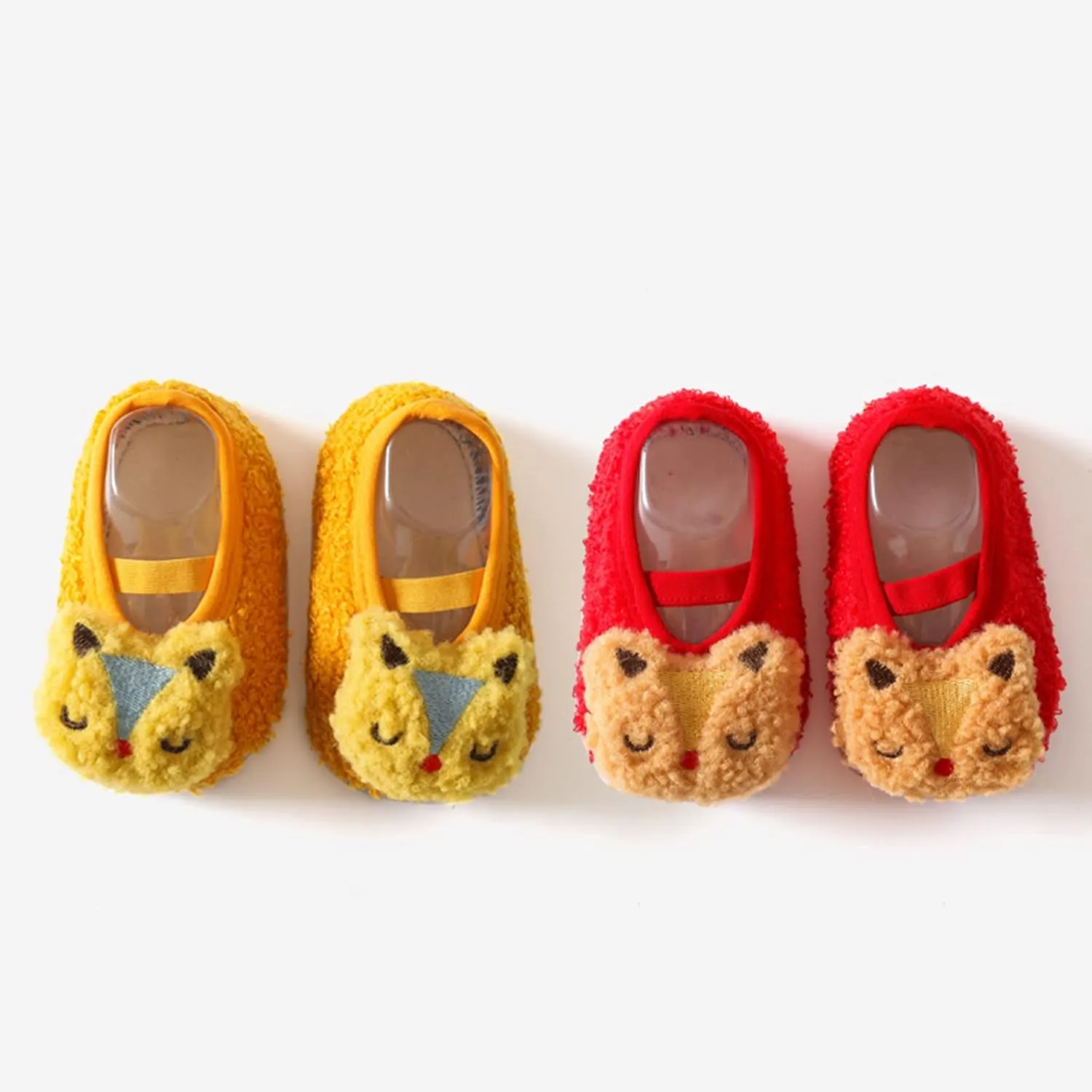 EnJoCho Children Running Shoes Boys Girls Cartoon Character Pattern Warm Toddler Shoes Indoor Floor Socks Non Slip Fashion