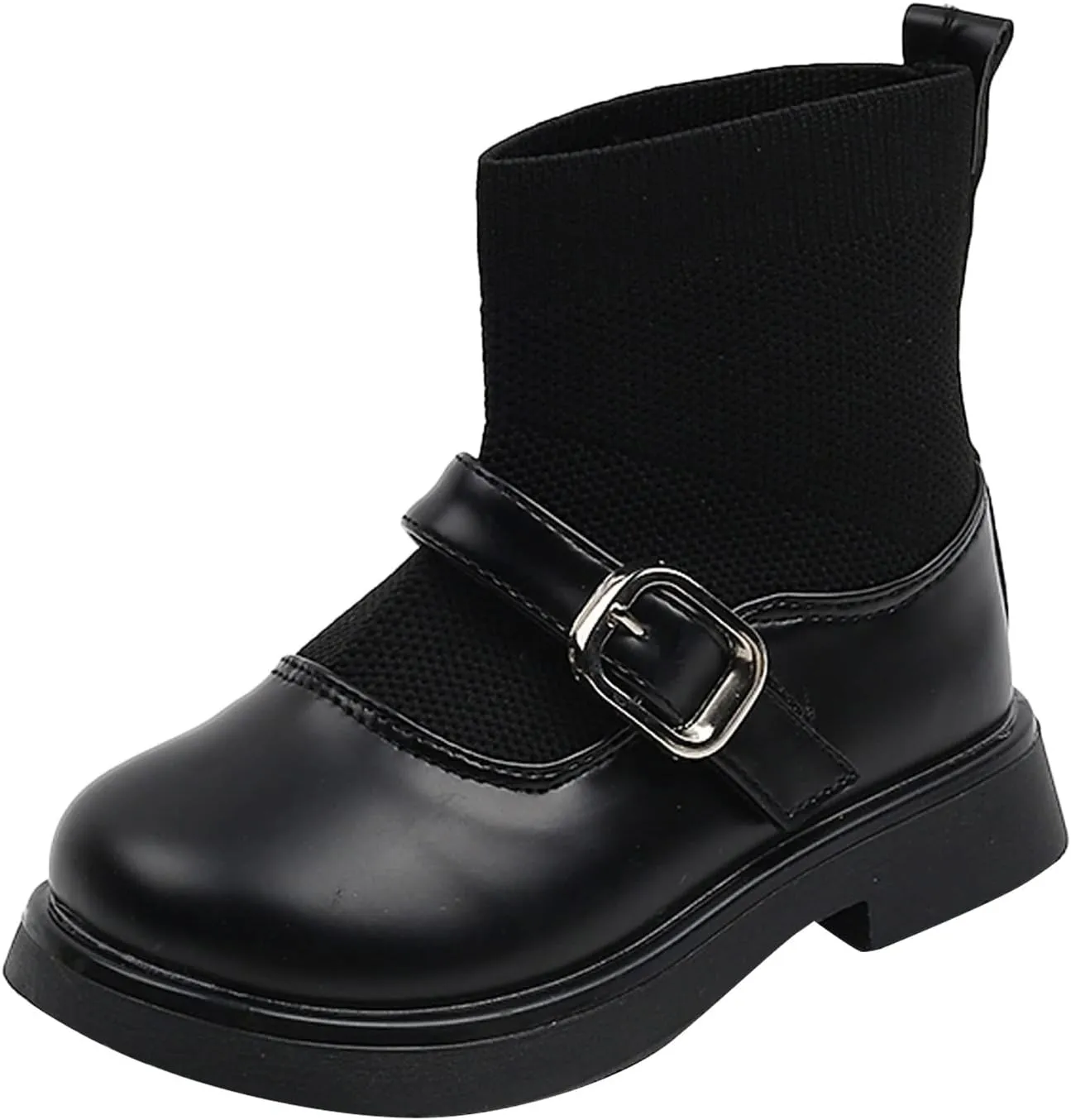 EnJoCho Children Single Shoes Toddler Girls Booties Little Kid Shoes Short Boots Girls Ankle Boots School Leather Shoes