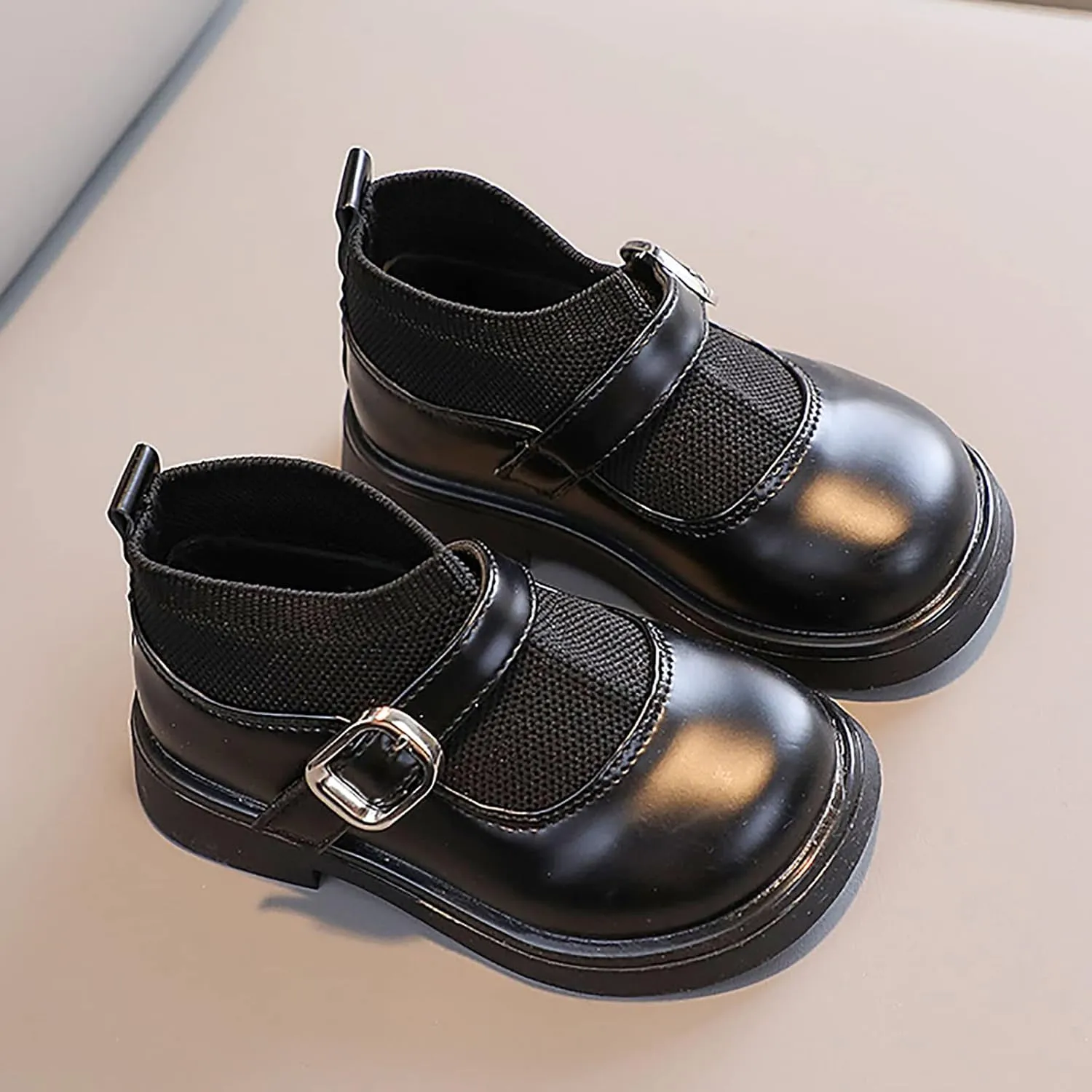 EnJoCho Running Shoes for Toddler Toddler Girls Boots Little Kid Shoes Short Boots Girls School Leather Shoes