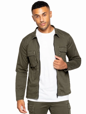 Enzo | Mens Cargo Overshirt Jacket Prom