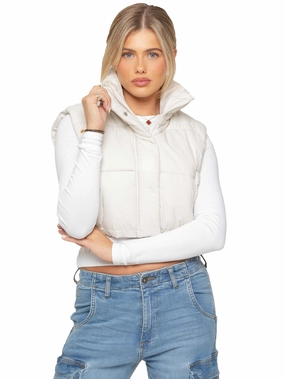 Expandable Sleeve Cuffs Compression Packed Design Enzo | Womens Puffer Gilet Jacket
