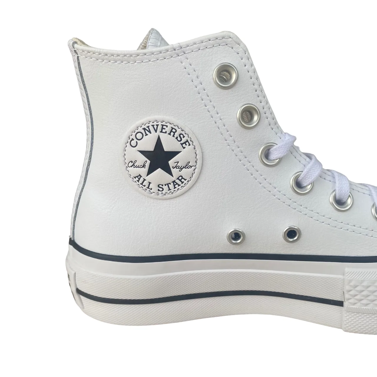 Converse All Star Chuck Taylor Donna Pelle 561676C | Sneakers Platform alta bianca Temperature Regulating Material material - innovation