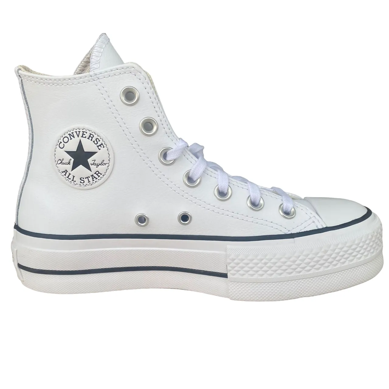 dirt - path running shoes race day shoes Converse All Star Chuck Taylor Donna Pelle 561676C | Sneakers Platform alta bianca