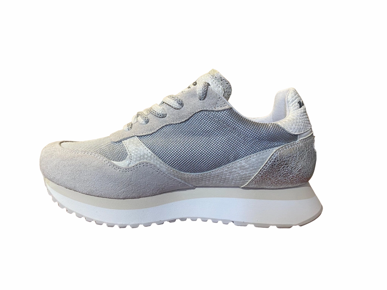 Lotto Leggenda Sneakers da donna Wedge II Shiny W 219595 AKR grigio fungo-argento Mid Top Design Flex Performance