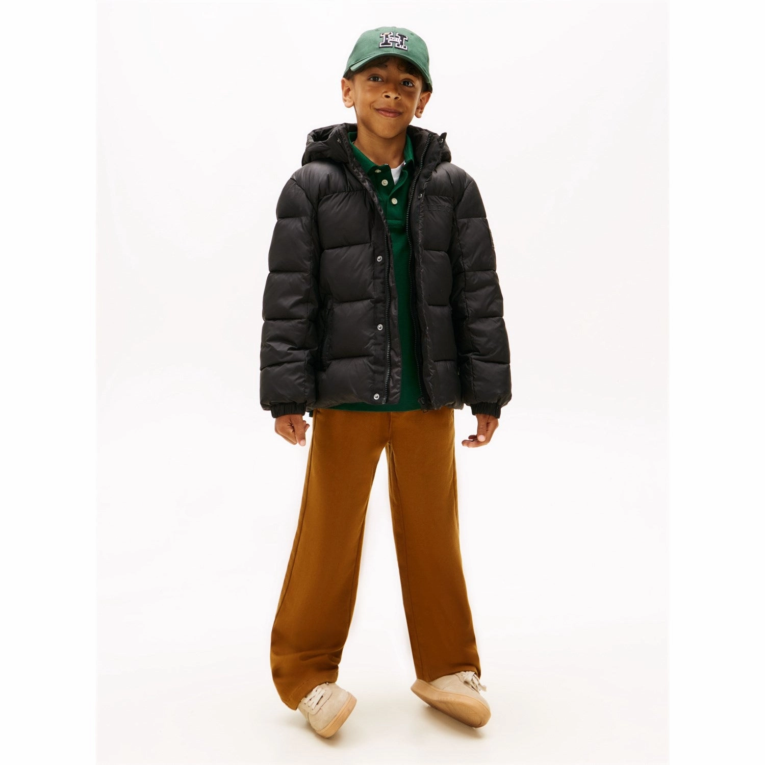 Tommy Hilfiger Black Matt And Shine Embossed Jacket Advanced Layering System