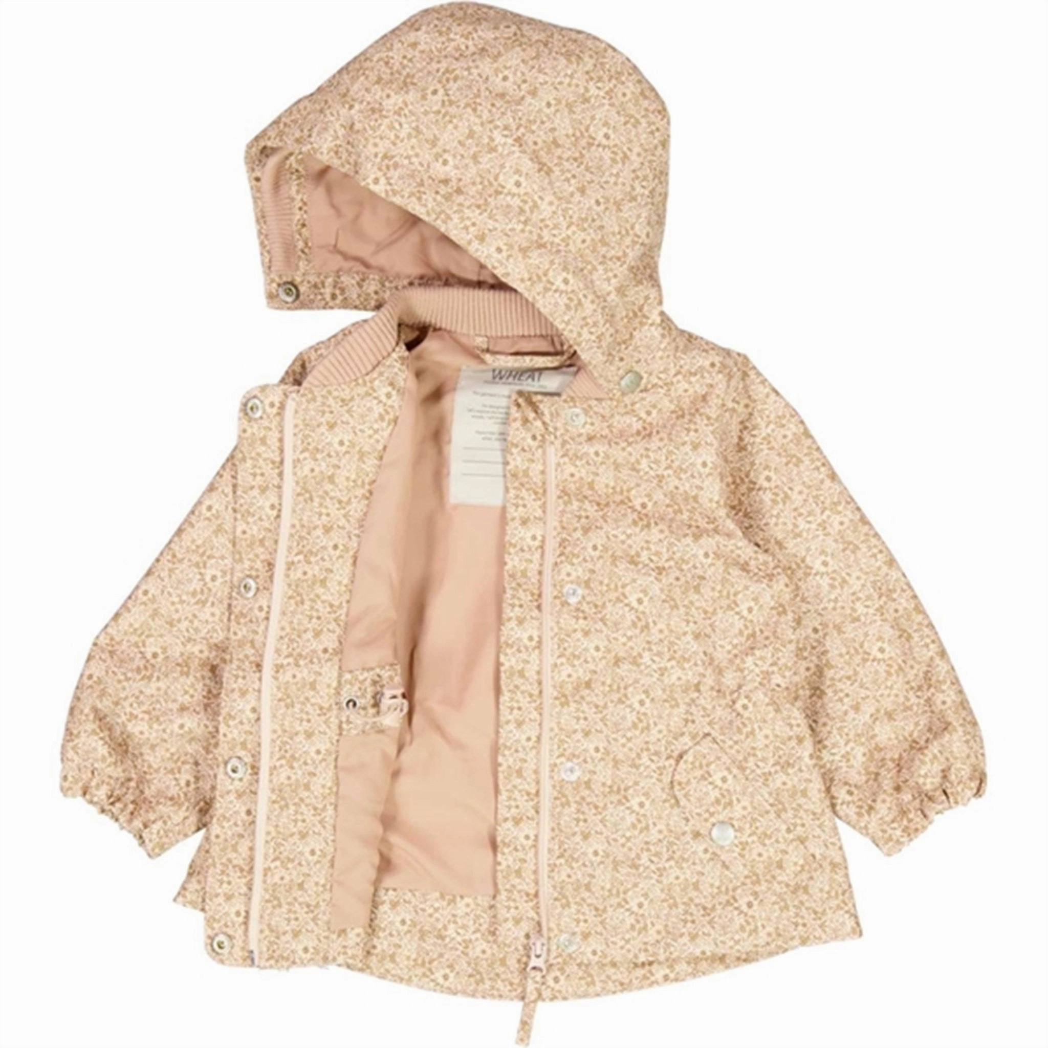 Wheat Jacket Ada Tech Rose Dust Flowers Travel Commuter Layer
